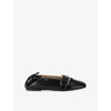 Ganni Ballerina With Buckle Strap In Black