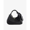 Ganni Womens Black Hobo Mini Faux-leather Hobo Bag In Black