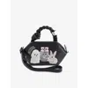 Ganni Nano Charms Mini Bag With Braided Handle In Black