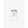 Ganni Women White Crewneck T-shirt With Maxi Logo On The Front In Cotton Woman