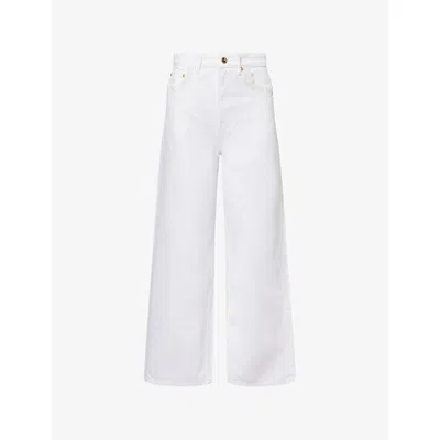 Ganni Womens Bright White White Lari Jeans