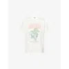 Ganni Grape Print Crew Neck Short Sleeve Top