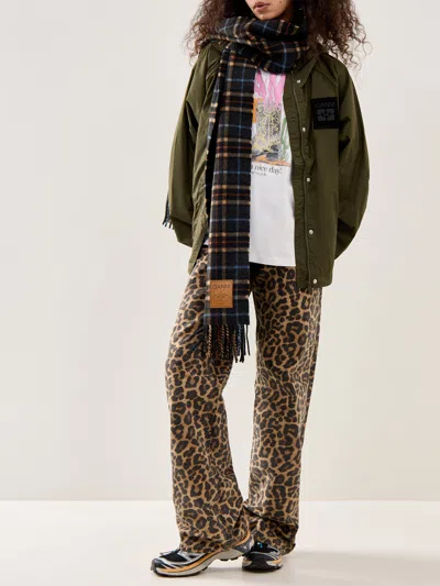 Ganni Womens Flyweight Zip Jacket Green In Brown