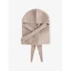 Ganni Womens Brand-embroidered Wool-blend Balaclava Almond Milk In Neutral