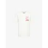 Ganni Basic Jersey Celestial Poster Relaxed T-shirt In Egret
