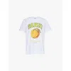 Ganni Basic Jersey Peach Relaxed T-shirt In Bright White