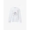 Ganni Oversized Printed Organic And Recycled Cotton-jersey Sweatshirt In Neutral