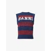 Ganni Multicolor Blue Striped Vest