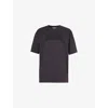 Ganni Oversize Cotton T-shirt Short Sleeves In Gray