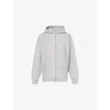 Ganni Womens Isoli Teddy Oversized Zip Hoodie In Gray