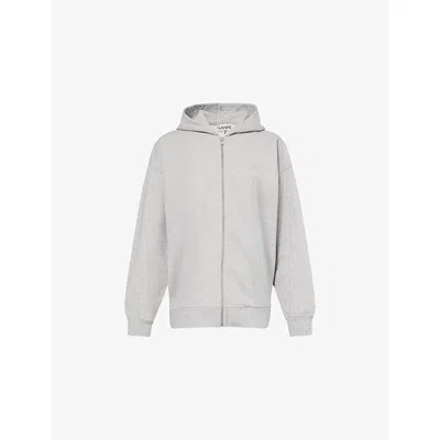 GANNI WOMENS GANNI TEDDY RELAXED-FIT COTTON-JERSEY HOODIE