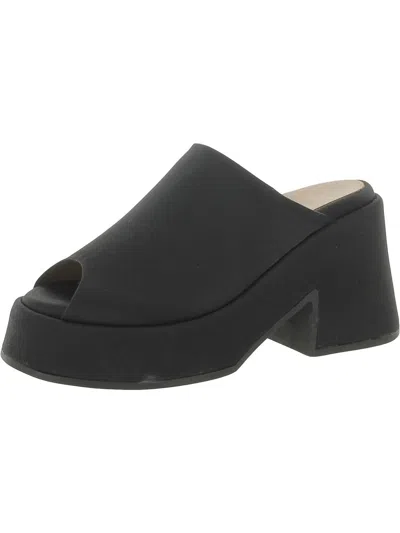 Ganni Womens Slip On Peep Toe Heels In Black