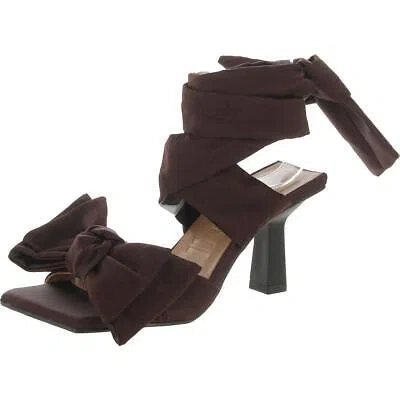 Pre-owned Ganni Womens Strappy Bow Dressy Heels Shoes Bhfo 3024 In Red