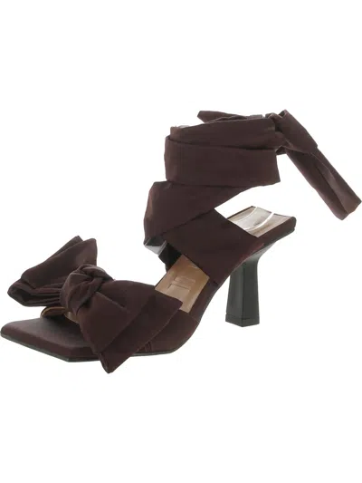 Ganni Womens Strappy Bow Heels In Red