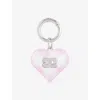 Ganni Womens Sweet Lilac Heart Monogram Metal Charm In Pink