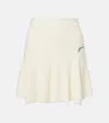 Ganni Cashmere Blend Mini Skirt In White