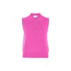 Ganni Wool And Cashmere Polo Women In Pink