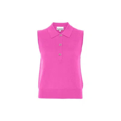Ganni Wool And Cashmere Polo