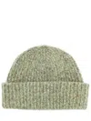 Ganni Wool And Mohair Beanie In Green