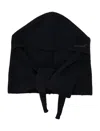 Ganni Women Black Stretch Wool Blend Hood