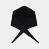 Ganni Women Black Stretch Wool Blend Hood