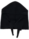 Ganni Women Black Stretch Wool Blend Hood In Black
