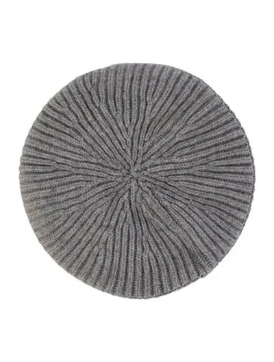 Pre-owned Ganni Wool Beret In Gray