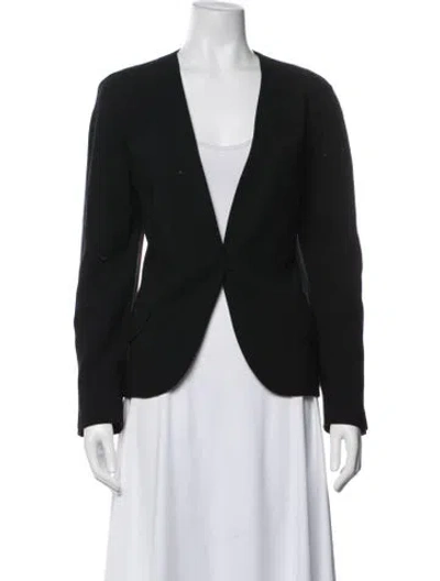 Pre-owned Ganni Wool Blazer In Black