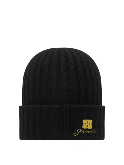 GANNI GANNI WOOL BLEND BEANIE