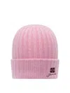 Ganni Wool Blend Beanie In Pink