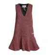 Ganni Check Mini Dress In Red
