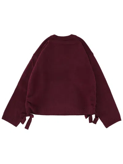 Ganni Wool Blend Oversized Sweater In Purple