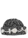 Ganni Women Wool Cap In Gray