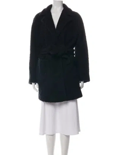 Pre-owned Ganni Wool Coat In Blue