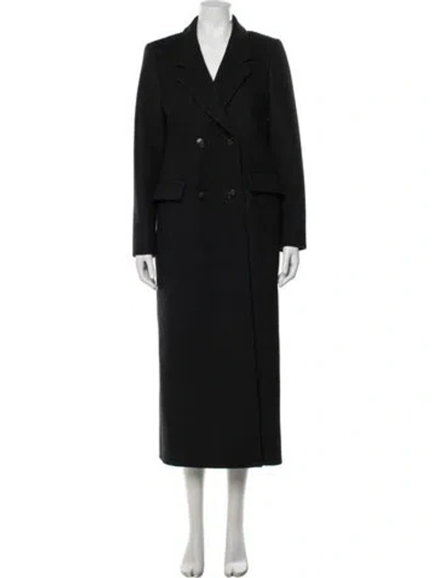 Pre-owned Ganni Wool Coat In Gray