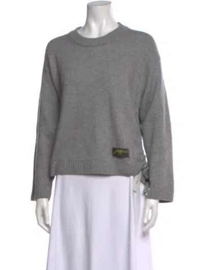 Pre-owned Ganni Wool Crew Neck Sweater In Gray