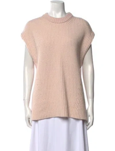 Pre-owned Ganni Wool Crew Neck Sweater In Pink