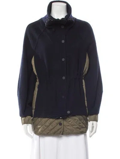 Pre-owned Ganni Wool Denim Jacket In Blue