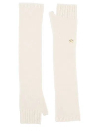 Ganni Wool Gloves. In White
