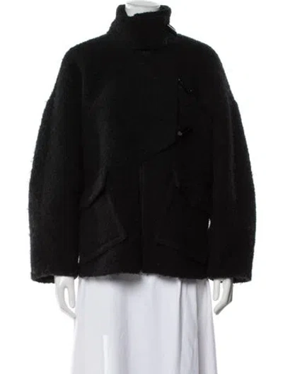 Pre-owned Ganni Wool Jacket In Black
