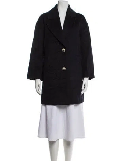 Pre-owned Ganni Wool Jacket In Gray