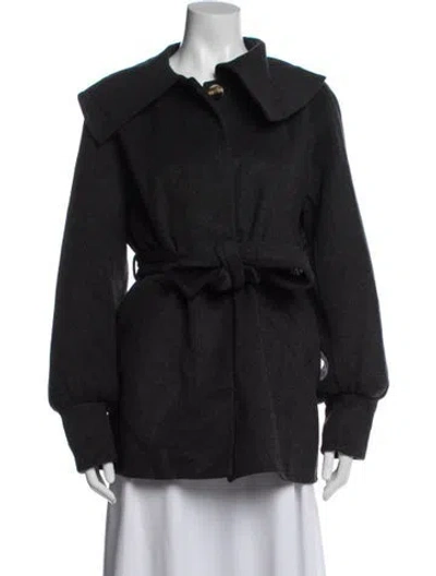 Pre-owned Ganni Wool Jacket W/ Tags In Black