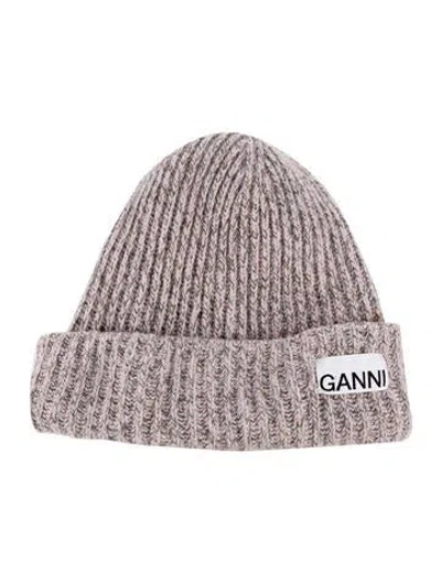 Pre-owned Ganni Wool Knit Beanie In Pink