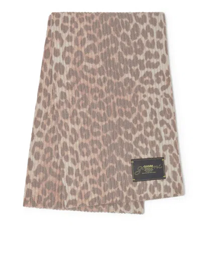 GANNI WOOL KNIT SCARF