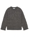 Ganni Wool And Cotton Sweater In Gray