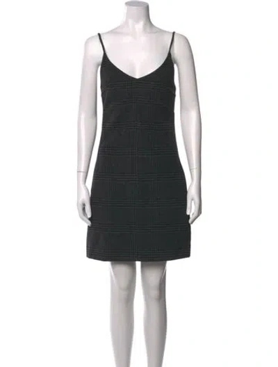 Pre-owned Ganni Wool Mini Dress In Gray