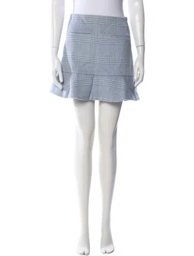 Pre-owned Ganni Wool Mini Skirt In Blue