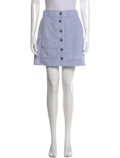 Pre-owned Ganni Wool Mini Skirt In Multi