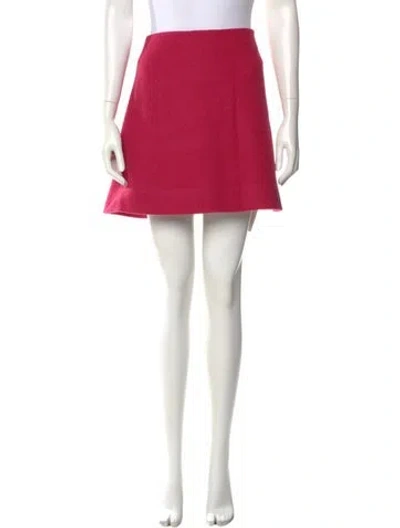Pre-owned Ganni Wool Mini Skirt In Pink