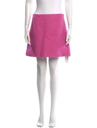 Pre-owned Ganni Wool Mini Skirt In Pink